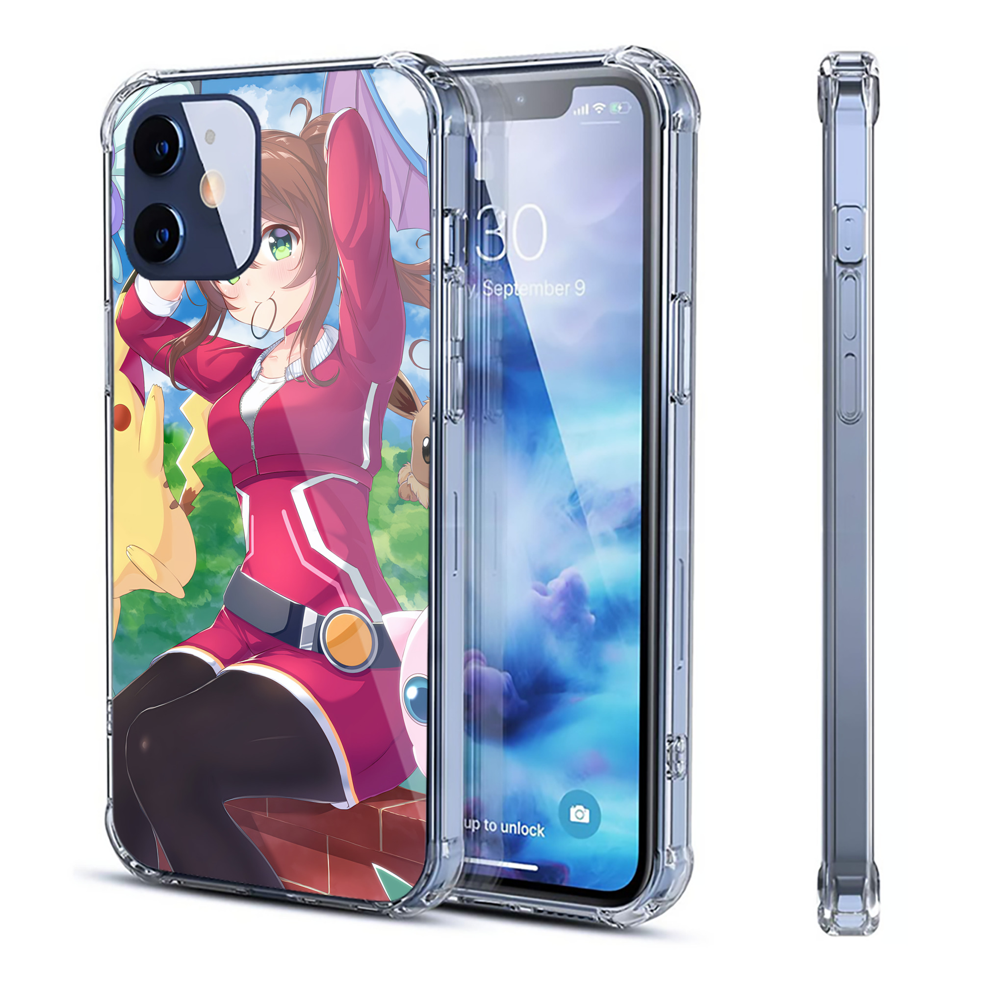 （画像用） ポケットモンスター Pokémon 【iPhone 12シリーズ対応】透明スマホケース（クリアソフトケース）